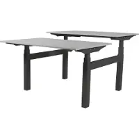 Schaffenburg Zit Sta Bureau (2pp) - Elek 140x80/80 grijs - zw frame