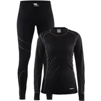 Craft Baselayerset Women Black Granite-M