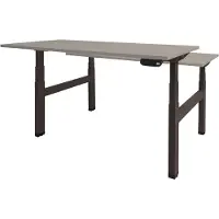 Schaffenburg Dextro Plus Duo Zit-sta-bureau Rechthoekig H-Frame 1.200 (B) x 800 (D) x 645 (H) mm Melamine