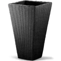 Deuba Bloempot Antraciet Polyrattan Optiek 70x40x40cm
