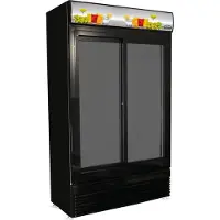 CombiSteel Koelkast - 780L - Zwart - +2°C/+10°C - Geforceerd - Schuifdeuren - Wielen - 1120x595x2100 mm - Horeca Koelkast