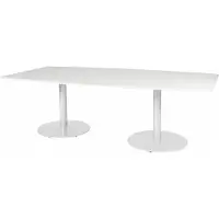 Schaffenburg Vergadertafel - Linesto 240x120 tonv. grijs - wit frame