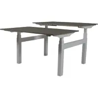 Schaffenburg Zit Sta Bureau (2pp) - Elek 140x80/80 logan - alu frame