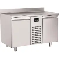 CombiSteel Koelwerkbank - ENERGY LINE - Energiezuinig - 281L - 2 Deuren 1/1 GN - –2°C/+8°C - Geforceerd - Achter Rand - 1300x700x860mm