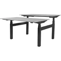 Schaffenburg Zit Sta Bureau (2pp) - Elek 180x80/80 grijs - zw frame
