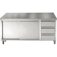 CombiSteel Professionele RVS Werktafel | Schuifdeuren | Laden | 200cm | | 7452.0910 | Horeca