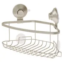 IDesign Doucherek iDesign Everett Push Lock Hoek Caddy Met Zuignap Beige