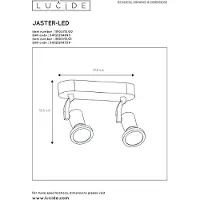 Lucide Opbouwspot Jaster-led - Wit - 6cm - 2xgu10