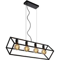 Lucide FABIAN - Hanglamp - 4xE27 - Zwart