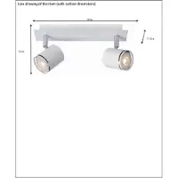 Lucide Opbouwspot Rilou - Wit - 7,5cm - 2xgu10