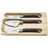 Laguiole Style de Vie kaasmessenset - 3 stuks - RVS - zwart