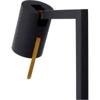 Lucide Vloerlamp Lesley, zwart, Woon-/ Eetkamer, metaal, Modern, vloerlamp