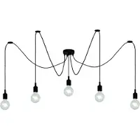 Lucide hanglamp Fix zwart 5x60W