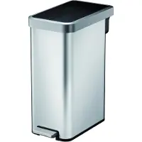 EKO - Ecofly II Pedaalemmer 45 liter - Stainless steel Plastic - mat RVS, zwart - Prullenbak