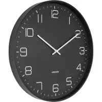 Karlsson Lofty Wandklok Zwart - Wandklokken Ijzer Black - KA5751BK