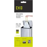 EKO 24x Afvalzak Met Trekband Wit 25–35 Liter Type E 12 Zakken