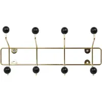 PT Living Kapstok Saturnus Gold Black Balls