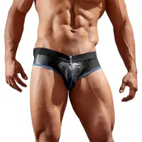 Svenjoyment Underwear - open jockstrap - zwart/blauw