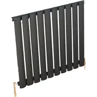 Eastbrook Tunstall Horizontale radiator 60x117,9cm Antraciet 1082 watt