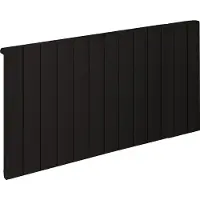 Eastbrook Rosano horizontale aluminium radiator 60x123cm Mat zwart 1443 watt