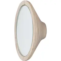 Furniteam Wandkapstok met spiegel Léon | hout naturel 15x4.6x15x4.6 cm wandkapstokken | NADUVI