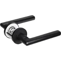 Impresso Deurkruk Redhill - Voor binnen - Rond - Aluminium/Zwart - 2 stuks