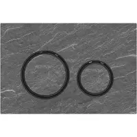 Geberit Bedieningsplaat Sigma 50 Round voor 2-toets Spoeling Zwart Chroom / Mustang Leisteen