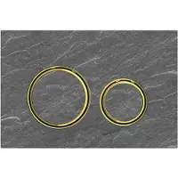 Geberit Bedieningsplaat sigma 50 round voor 2-toets spoeling messing goud /mustang leisteen