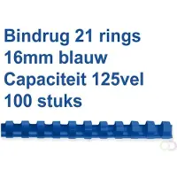 Fellowes bindrug 16 mm blauw (100 stuks)