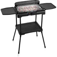 Princess Elektrische BBQ met Zijtafels - 2200 W - 40 x 24,5 cm - Zwart