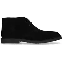 Manfield Zwarte suède desert boots | Maat 46