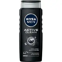 Nivea 3x Douchegel Active Clean 500 Ml