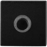 GPF bouwbeslag GPF Beldrukker vierkant 50x50x8mm met zwarte button zwart