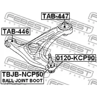 FEBEST TAB-447 Draagarmrubber