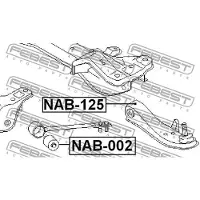 FEBEST NAB-002 Draagarmrubber