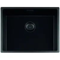 Lorreine Black Quartz Series spoelbak 5040cm Plug Zwart