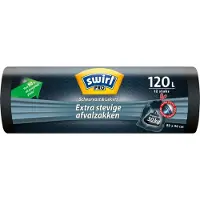 Swirl Vuilniszakken met trekbanden 120 liter | Extra stevig | 12 stuks | PRO