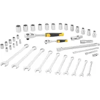 Stanley Dopsleutelset 1/4" + 1/2" + RINGSTEEKSLEUTELS - 41 DELIG