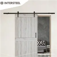 Intersteel schuifdeur systeem 2 meter staal mat zwart