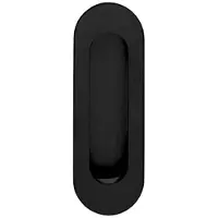 Intersteel Schuifdeurkom ovaal 120x40mm blind mat zwart
