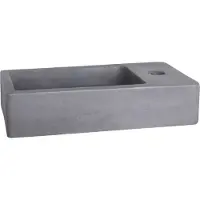 Differnz Toiletfontein Force 40x22x8cm Beton Donkergrijs