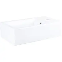 Differnz Force Fontein 40x22x11.5cm 1 kraangat Rechthoek Keramiek Wit 38.005.31