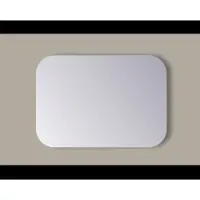 Sanicare Spiegel rechthoek q-mirrors afgeronde hoeken 60x80 cm pp geslepen incl. Ophanging