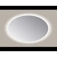 Sanicare Spiegel ovaal q-mirrors 100x70 cm pp geslepen led cold white met sensor