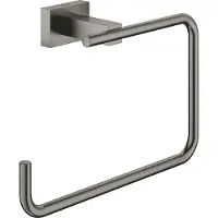GROHE Handdoekring Essentials Cube Hard Graphite Geborsteld