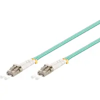 Pro LC/UPC Duplex optical fiber kabel | OM3 | LSZH | turquoise | 15 meter