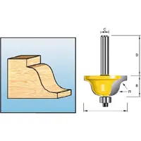 Makita Lijstprofielfrees Met Kogellager 34,93 S8 - D-11558