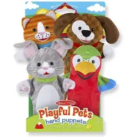 Melissa & Doug Speelse huisdieren handpoppen (set van 4)