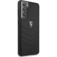 Ferrari FEHQUHCS21MBK S21+ G996 czarny/zwart hardcase Off Track Quilted (Galaxy S21+ 5G), Smartphonehoes, Zwart