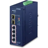 Planet IGS-624HPT - commutateur - 6 ports - Montage sur rail DIN, fixation murale